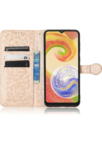 Samsung Galaxy A04 Manyetik Toka Deri Cüzdan Kapak Geometrik (Yurt Dışından) fırsatları