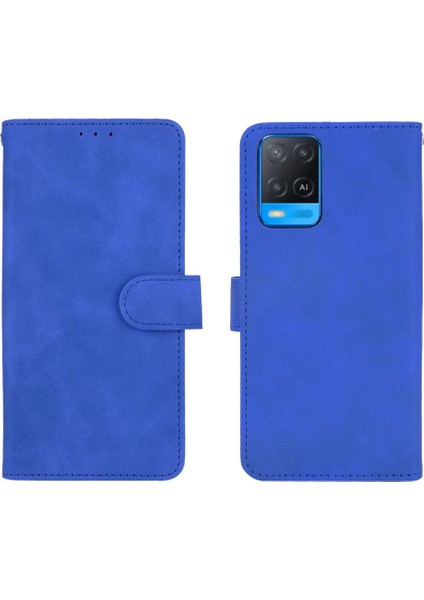 Oppo A54 4g Deri Için Kılıf Folio Flip Case Koruyucu Kapak ile Tam (Yurt Dışından)
