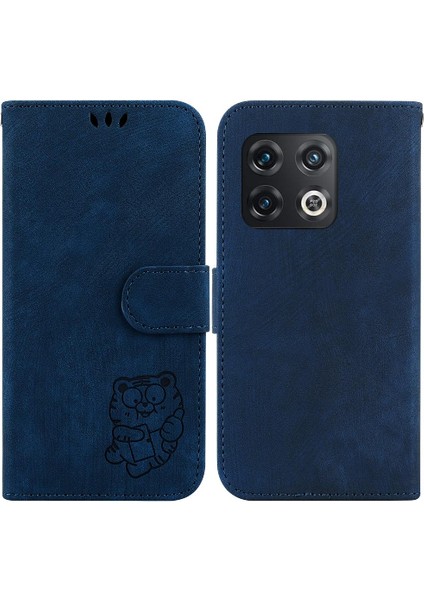 Oneplus 10 Için Kılıf Pro 5g Flip Folio Cüzdan Kılıf Kabartmalı Sevimli Kaplan Kartı (Yurt Dışından)