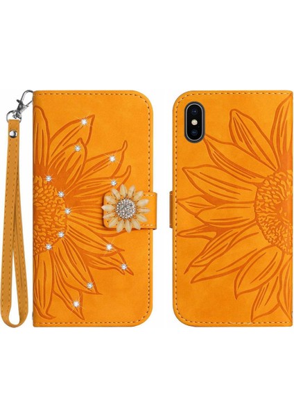 Iphone X/xs Telefon Kılıfı Flip Cüzdan Kredi Kartı Kartı Tutucu Pu Tpu (Yurt Dışından)