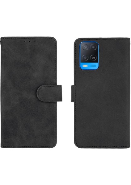 Oppo A54 4g Deri Için Kılıf Folio Flip Case Koruyucu Kapak ile Tam (Yurt Dışından)
