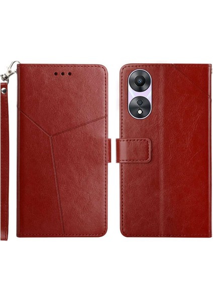 Oppo A78 4g Telefon Kılıfı Için Kılıf Kapak Çevirin Kitap Katlanır Deri Cüzdan Tpu (Yurt Dışından)