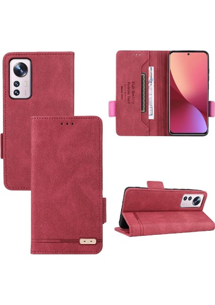 Xiaomi 12 5g Kart Ekleme Deri Folio Flip Case Koruyucu Kılıf (Yurt Dışından)