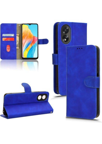 Oppo A38 4g Deri Için Kılıf Kart ile Folio Flip Case Koruyucu Kapak (Yurt Dışından)