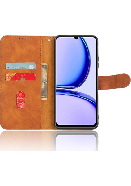 Realme C53 4g Kart Ekleme Deri Için Kılıf Folio Flip Case Tam (Yurt Dışından)