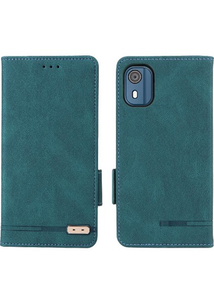 Nokia C02 Deri Folio Flip Case Için Kılıf Tam Koruma Koruyucu (Yurt Dışından)