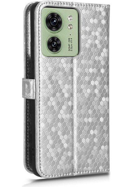 Motorola Kenar 40 Manyetik Toka Geometrik Desen Deri Cüzdan Için Kılıf (Yurt Dışından) modelleri