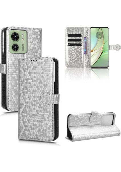 Motorola Kenar 40 Manyetik Toka Geometrik Desen Deri Cüzdan Için Kılıf (Yurt Dışından) indirimleri