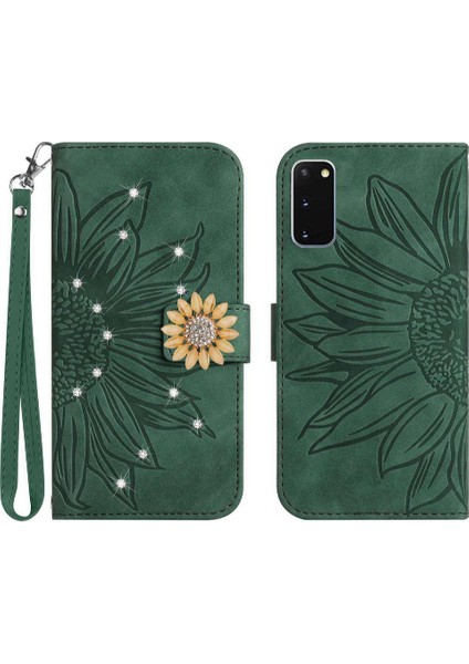 Samsung Galaxy S20 Telefon Kılıfı Için Kılıf Pu Deri Kapak Çevirin Darbeye (Yurt Dışından)