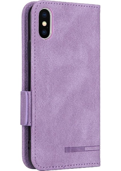 Kart Tutucu ile iphone X/xs Için Kılıf Kickstand Deri Folio Flip Case (Yurt Dışından)