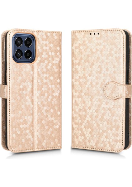 Samsung Galaxy M33 5g Için Geometrik Desen Manyetik Toka Deri (Yurt Dışından)