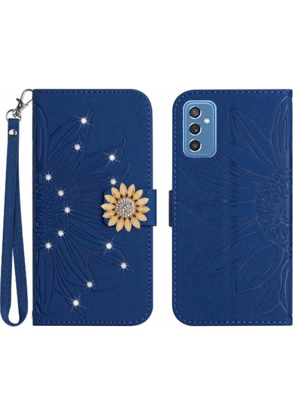 Samsung Galaxy M52 Telefon Kılıfı Için Kılıf Pu Deri Kapak Çevirin Kart Tutucu (Yurt Dışından)