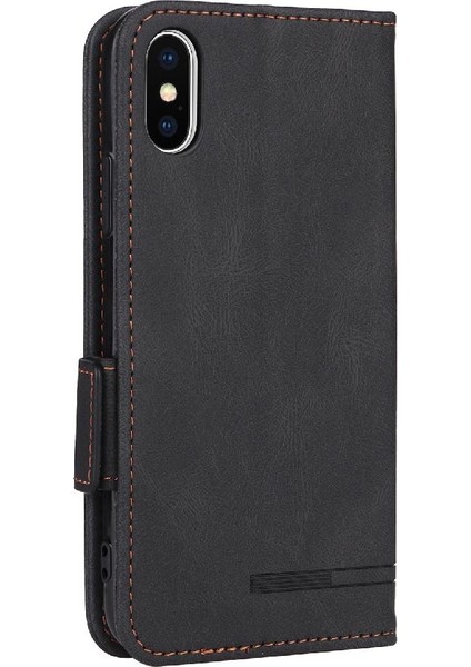 Kart Tutucu ile iphone X/xs Için Kılıf Kickstand Deri Folio Flip Case (Yurt Dışından)