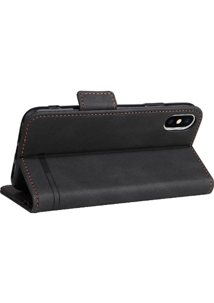 Kart Tutucu ile iphone X/xs Için Kılıf Kickstand Deri Folio Flip Case (Yurt Dışından)