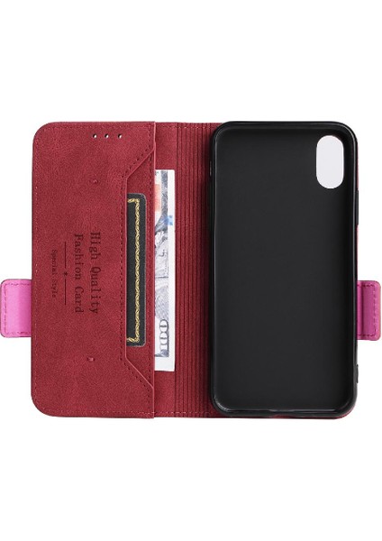 Kart Tutucu ile iphone X/xs Için Kılıf Kickstand Deri Folio Flip Case (Yurt Dışından)