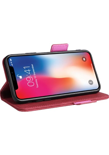 Kart Tutucu ile iphone X/xs Için Kılıf Kickstand Deri Folio Flip Case (Yurt Dışından)