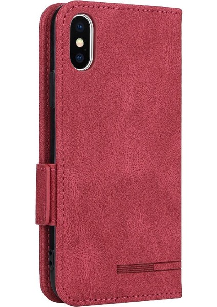 Kart Tutucu ile iphone X/xs Için Kılıf Kickstand Deri Folio Flip Case (Yurt Dışından)