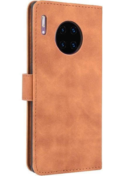 Huawei Mate 30 Için Kılıf Pro Kart Ekleme Deri Folio Flip Case ile (Yurt Dışından)