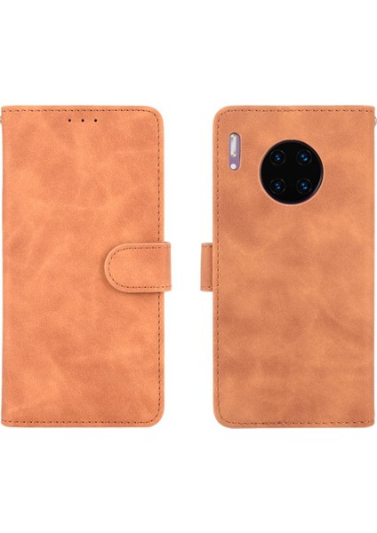 Huawei Mate 30 Için Kılıf Pro Kart Ekleme Deri Folio Flip Case ile (Yurt Dışından)