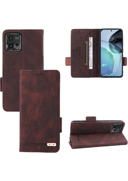Motorola Moto G72 4g Deri Için Kılıf Folio Flip Case Tam Koruma (Yurt Dışından)