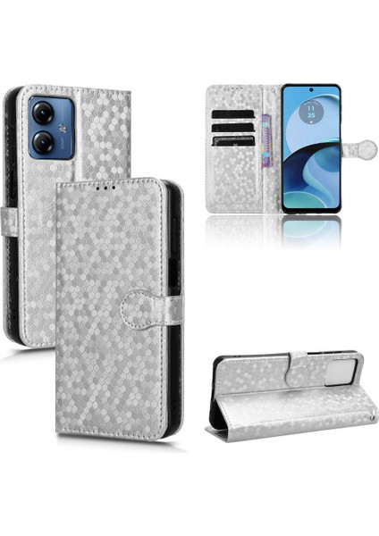 Motorola Moto G14 4g Geometrik Desen Manyetik Toka Deri Kılıf (Yurt Dışından) modelleri