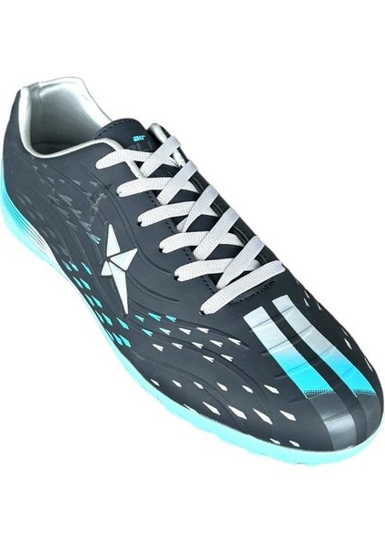 Erkek Tpu Taban Halı Saha Krampon Futbol Ayakkabısı Lacivert - Turkuaz