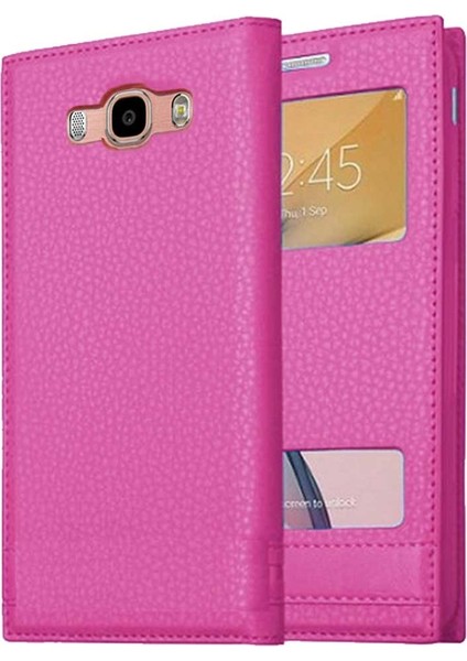 Samsung Galaxy J7 2016 J710 Pencereli Kapaklı Magnum Kılıf