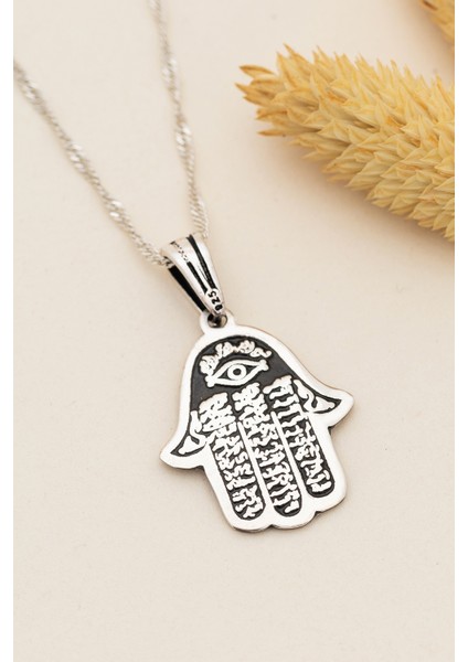 Fatma Ana Eli Bayan Gümüş Kolye modelleri