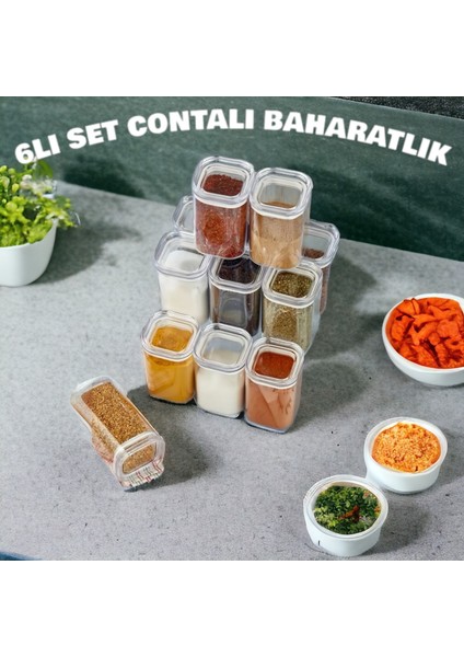 Ny Homecontalı 6 Adet Baharatlık Etiket Hediyeli