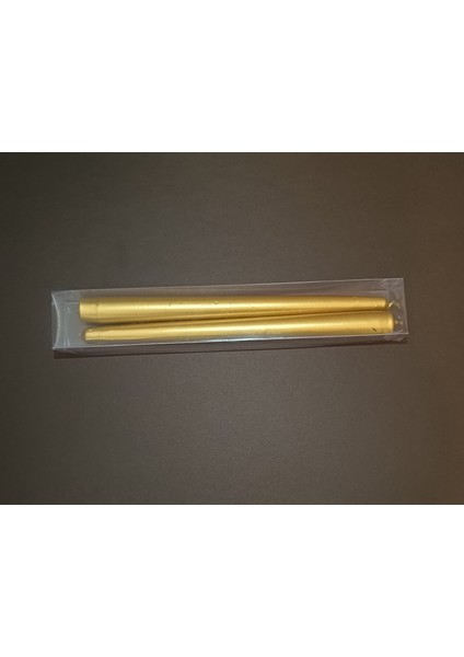 İkili Yaldızlı Şamdan Mum 2x25 cm Altın fiyatları