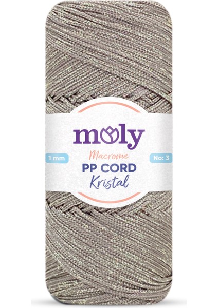 Pp Cord Kristal Simli Polyester Makrome El Örgü Ipi 200 gr