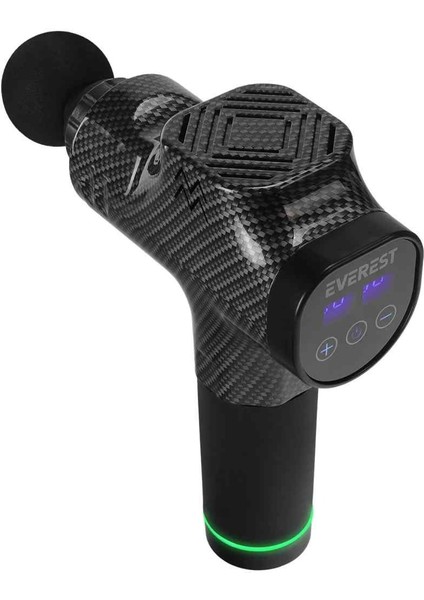EV-MT51 Kablosuz 30 Kad Masaj Tab Siyah 12V Dijital Karbon Fiber