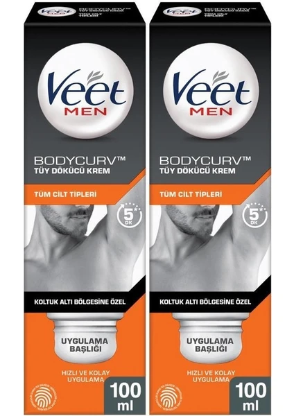 Veet Men Erkeklere Özel Tüy Dökücü Krem Koltuk Altı 100 ml X 2