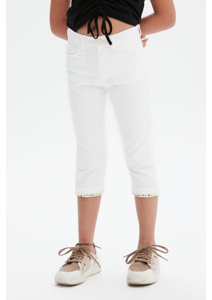 Bg Store Kız Çocuk Beyaz Jean Pantolon 23SS0FM0419 fiyatları