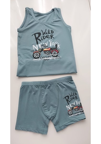 Erkek Çocuk Resimli Atlet-Boxer Takım 2'li