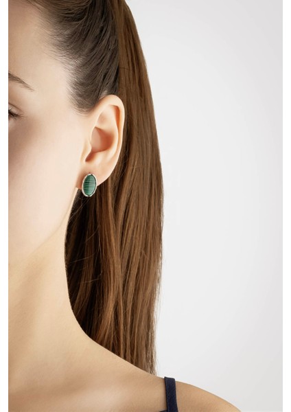 Mirror 18 Ayar Beyaz Altın Kaplama Gümüş Küpe fiyatları