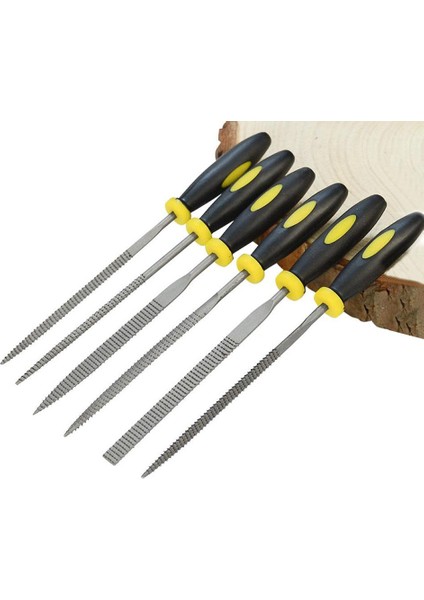 6163 Mini Ahşap Törpü Eğe Seti 14 cm (6 Parça)