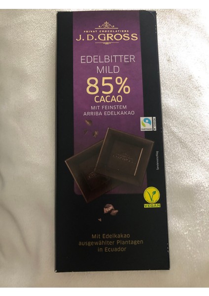 Edel Bitter %85 Çikolata Almanya’dan