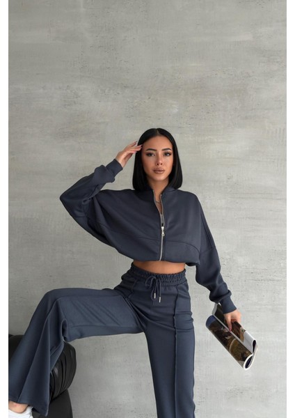 Kadın Likralı Yazlık Kumaş Çımalı Eşofman Takımı NBG001