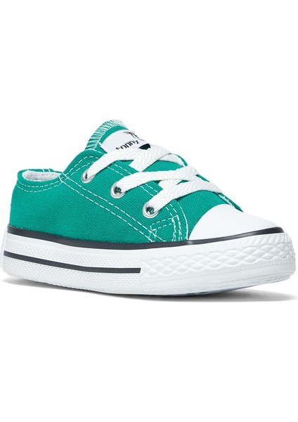 Çocuk Unisex Yeşil Rahat Kalıp Bağcıklı Sneaker