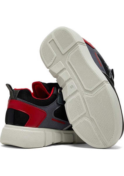 Çocuk Siyah Kırmızı Rahat Kalıp Cırtlı Ayakkabı fiyatları