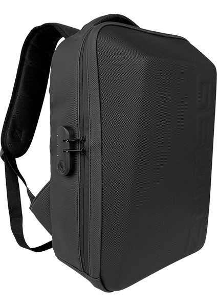 GZ-110SD Shell 15,6" Laptop Sırt Çantası Suni Deri Waterproof (Usb+Şifreli Kilit)