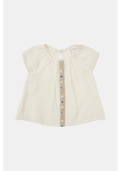 Bg Store Kız Bebek Beyaz Bluz 23SS0LT7410