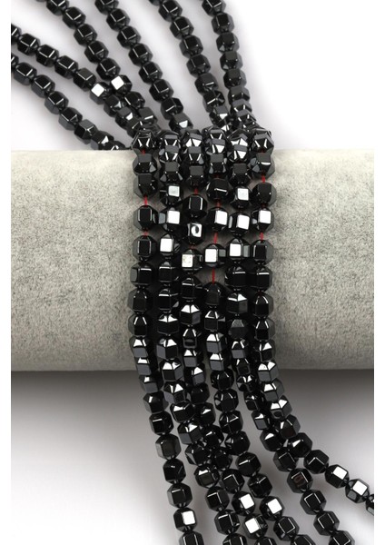 Hematit Dizi 5 x 6 mm Fasetli Huni Kesim