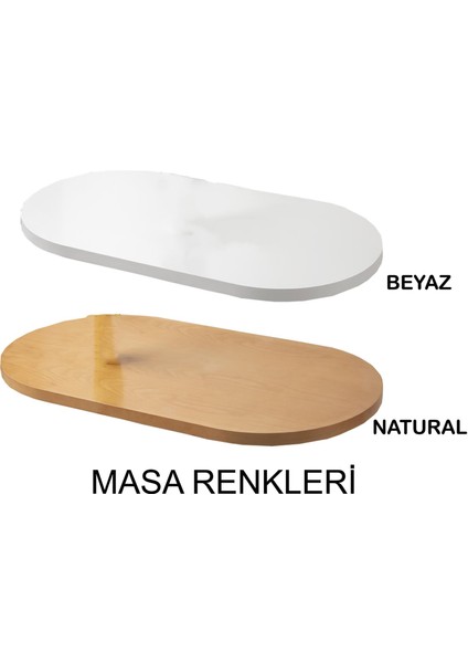 Sweet Home Masa Sandalye Orkide Oval Yemek Masası Takımı Nergis Sandalye Natural  (1 Masa 6 Sandalye )