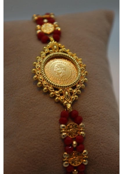 22 Ayar Çeyrek Altınlı Bileklik OZDCEY018