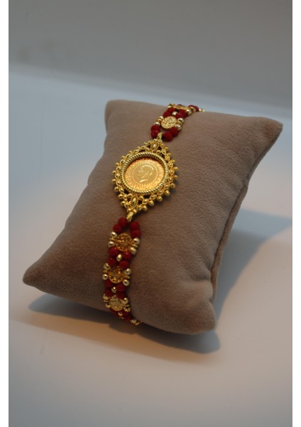 22 Ayar Çeyrek Altınlı Bileklik OZDCEY018 modelleri