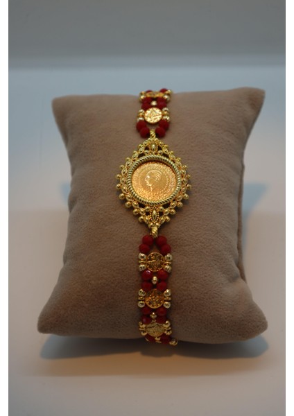 22 Ayar Çeyrek Altınlı Bileklik OZDCEY018 fırsatları