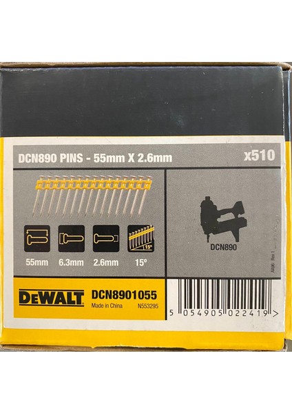 DCN8901055 55 mm DCN890P2 Çivisi 510 Adet