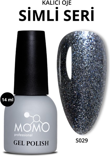 Kalıcı Oje S029 Parıltılı Küllü Gri 14 ml